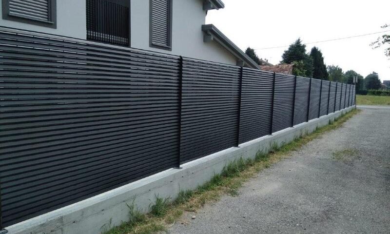 cmc recinzioni-cantiere monza brianza-Recinzione modello vedo non vedo