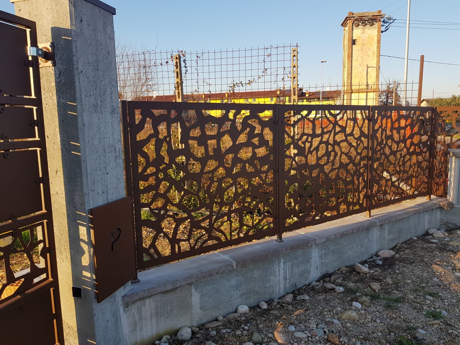 cmc recinzioni - cantiere valeggio - Recinzione in lamiera